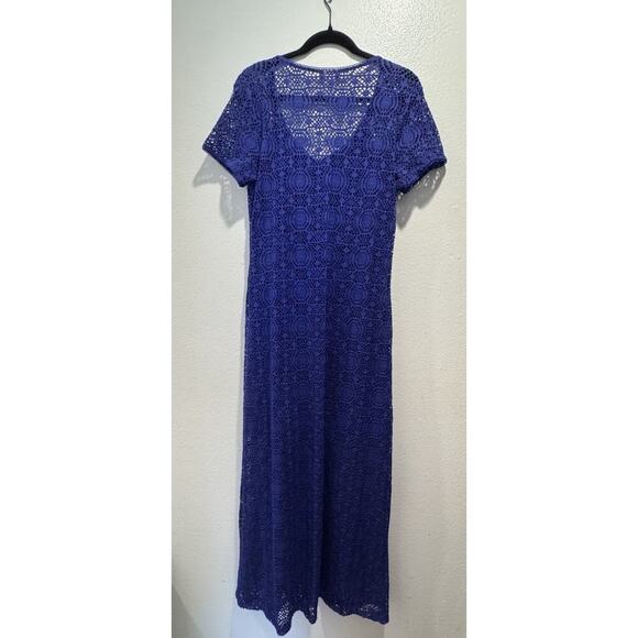 Tommy Bahama Crochet Maxi Dress Women’s Size Medium Resort Wear Swim Cover Up - Picture 2 of 6